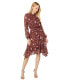 Фото #1 товара Платье Laundry By Shelli Segal 295536 с длинным рукавом и высоко-низким подолом, цветочный узор 14