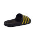 Фото #5 товара Мужские шлепанцы черные золотистые резиновые пляжные Adidas Adilette Aqua