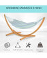 Фото #3 товара Modern Curved Arc Hammock Stand for Stylish Outdoor Living