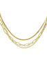 ADORNIA paper Clip, Snake Chain and Curb Chain Necklace