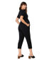 Фото #2 товара Women's Maternity Everywear Short Sleeve Jumpsuit