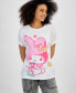 ფოტო #1 პროდუქტის Juniors' My Melody Graphic Crewneck T-Shirt