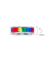 ფოტო #3 პროდუქტის Unisex Colorful Couples CZ Rainbow Ring Wedding Band Ring For Women Silver Tone Stainless Steel 8MM