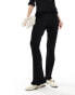 Vero Moda Aware knitted lettuce edge flared trouser co-ord in black Черный, M - EU 38 - фото #5