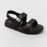 Фото #1 товара Women's Jonie Ankle Strap Footbed Sandals - A New Day Black 6
