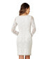 ფოტო #3 პროდუქტის Women's Carla Long Sleeve Beaded Lace Mini Dress