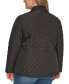 Фото #2 товара Womens Plus Size Collared Quilted Coat