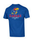 Фото #4 товара Men's Royal Kansas Jayhawks Stack 2-Hit T-shirt