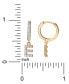 ფოტო #24 პროდუქტის Cubic Zirconia Initial Dangle Hoop Earrings in 18k Gold-Plated Sterling Silver, Created for Macy's
