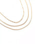 ASOS DESIGN layered chain necklace pack in gold tone