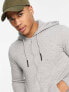 ONLY & SONS zip through hoodie in light grey