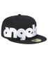 Фото #3 товара Men's Black Los Angeles Angels Checkered Undervisor 59FIFTY Fitted Hat