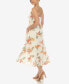 Фото #5 товара Women's V-neck Floral Print Maxi Dress