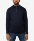 Фото #1 товара Men's Ribbed Mock Neck Quarter-Zip Sweater