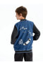 Фото #2 товара Джинсовая куртка для мальчиков LC WAIKIKI Kolej Yaka Baskılı Erkek Çocuk Jean Ceket