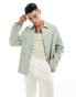 ASOS DESIGN worker jacket in washed twill in green