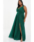 Фото #3 товара Plus Size Glitter Wrap Maxi Dress