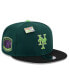 Фото #1 товара Men's Green/Black New York Mets Sour Apple Big League Chew Flavor Pack 9FIFTY Snapback Hat