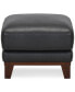 Фото #4 товара Jeddo 25" Leather Ottoman, Created for Macy's