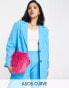 Фото #1 товара ASOS DESIGN Curve slim straight suit blazer in turquoise