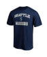 Фото #4 товара Men's Navy Seattle Mariners Heart and Soul T-shirt