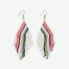 INK + ALLOY Rainbow Stripe Luxe Earring With Fringe 4.25"