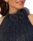 Фото #3 товара Women's Embellished Metallic Knit Top