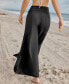 ფოტო #3 პროდუქტის Women's Belted Sash Flounce Pants