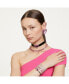 ფოტო #6 პროდუქტის Crystal Matrix Tennis Bracelet Round Cut Pink Rhodium Plated