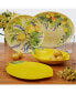 Фото #4 товара Certified Lemon Zest 2 Piece Melamine Platter Set
