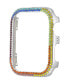 Фото #3 товара Women's Mixed Metal Apple Watch Bumper Accented with Rainbow Crystals, 44mm