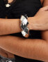 Фото #4 товара ASOS DESIGN cuff bracelet with XL twist detail in silver tone