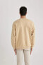 Oversize Fit Bisiklet Yaka Basic Sweatshirt T5139az24sp