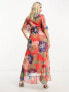 Фото #2 товара Hope & Ivy Maternity wrap floral midaxi dress in mixed floral