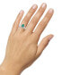 ფოტო #2 პროდუქტის 2-Pc. Set Lab-Grown Sapphire (1-1/2 ct. t.w.) & Lab-Grown White Sapphire (5/8 ct. t.w.) Ring & Fitted Band in Sterling Silver (Also in Lab-Grown Emerald)