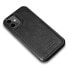 Etui pokryte naturalną skórą do iPhone 12 mini Leather Oil Wax czarny
