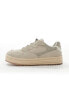 Фото #2 товара Bershka lace up trainer in beige