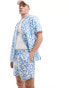 Farah printed short in blue BLAU, XS - фото #2