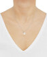 ფოტო #2 პროდუქტის Diamond Heart & Mom Coin Pendant Necklace (1/10 ct. t.w.) in Sterling Silver, 16" + 2" extender