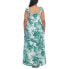 Фото #2 товара Raviya 299190 Women s Floral Print Smocked Bodice Maxi Dress Green Size 1X