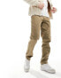 Jack & Jones relaxed fit pleat fron chino in beige