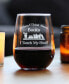 Фото #3 товара When I Think About Books I Touch my Shelf Book Lover Gifts Stem Less Wine Glass, 17 oz