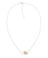 Фото #1 товара Tommy Hilfiger enamel Heart Necklace in 18K Carnation Gold Plated