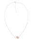 ფოტო #1 პროდუქტის Enamel Heart Necklace in 18K Carnation Gold Plated