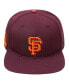 Фото #3 товара Men's Burgundy San Francisco Giants Wine Snapback Hat