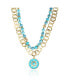 Women's Layered Necklace with Turquoise Beads