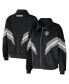 ფოტო #1 პროდუქტის Women's Black Las Vegas Raiders Yarn Dye Stripe Full-Zip Jacket