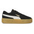 Puma Smash V3 Suede Platform Womens Black Sneakers Casual Shoes 39194202