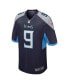 Men's Steve McNair Navy Tennessee Titans Game Retired Player Jersey