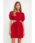 Фото #2 товара Women's Pleats with Cut-out Detail Mini Dress